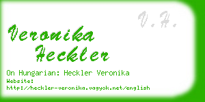 veronika heckler business card